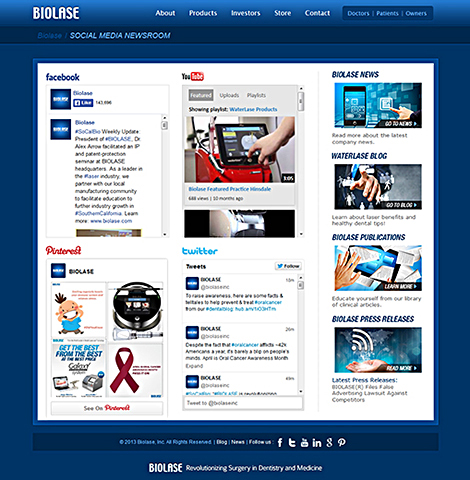 Biolase Social Media Newsroom Page